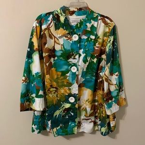 ERIN LONDON, Button Up Front Closure, Lightweight Jacket, size 1X